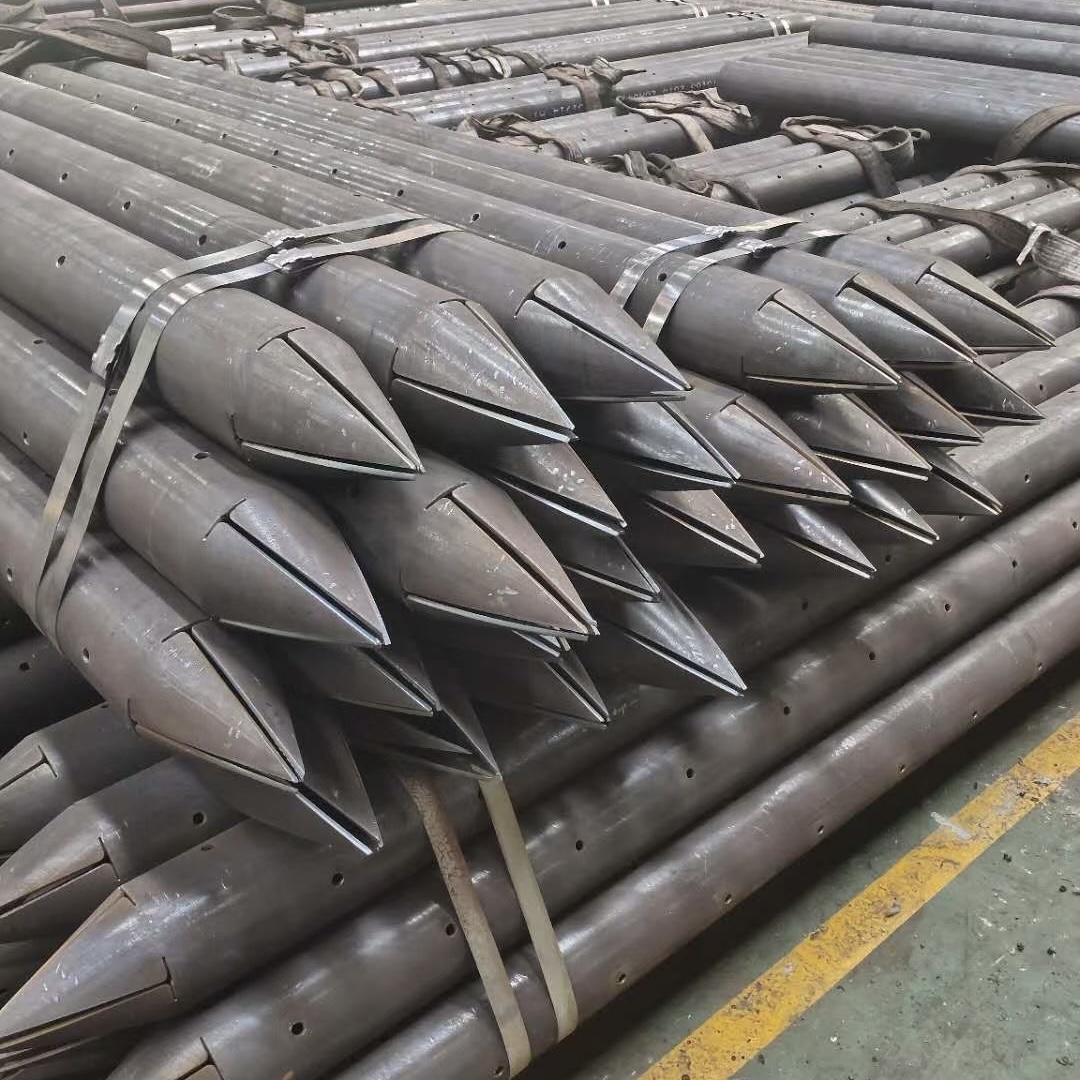 延庆延庆108钢花管非标打孔车丝锁尖防腐